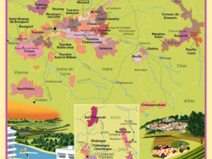 "The New French Wine" Map Poster: Loire East