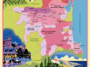 "The New French Wine" Map Poster: Roussillon