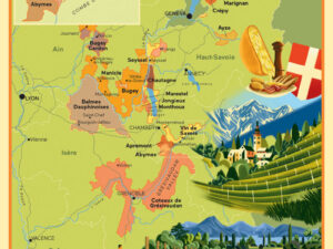 "The New French Wine" Map Poster: Savoie and The Alpine Vineyards