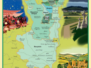 "The New French Wine" Map Poster: Beaujolais