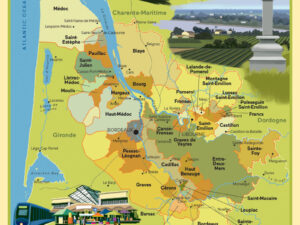"The New French Wine" Map Poster: Bordeaux