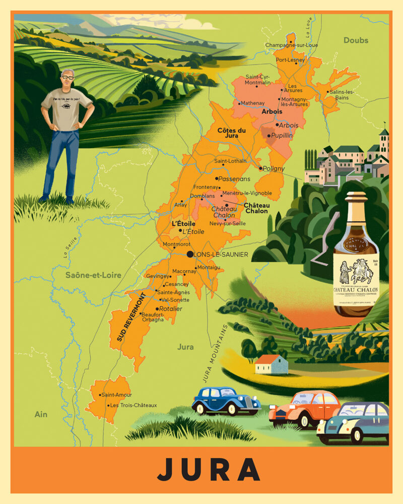 "The New French Wine" Map Poster: Jura